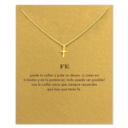 Simple Cross Pendant Short Chain Necklace