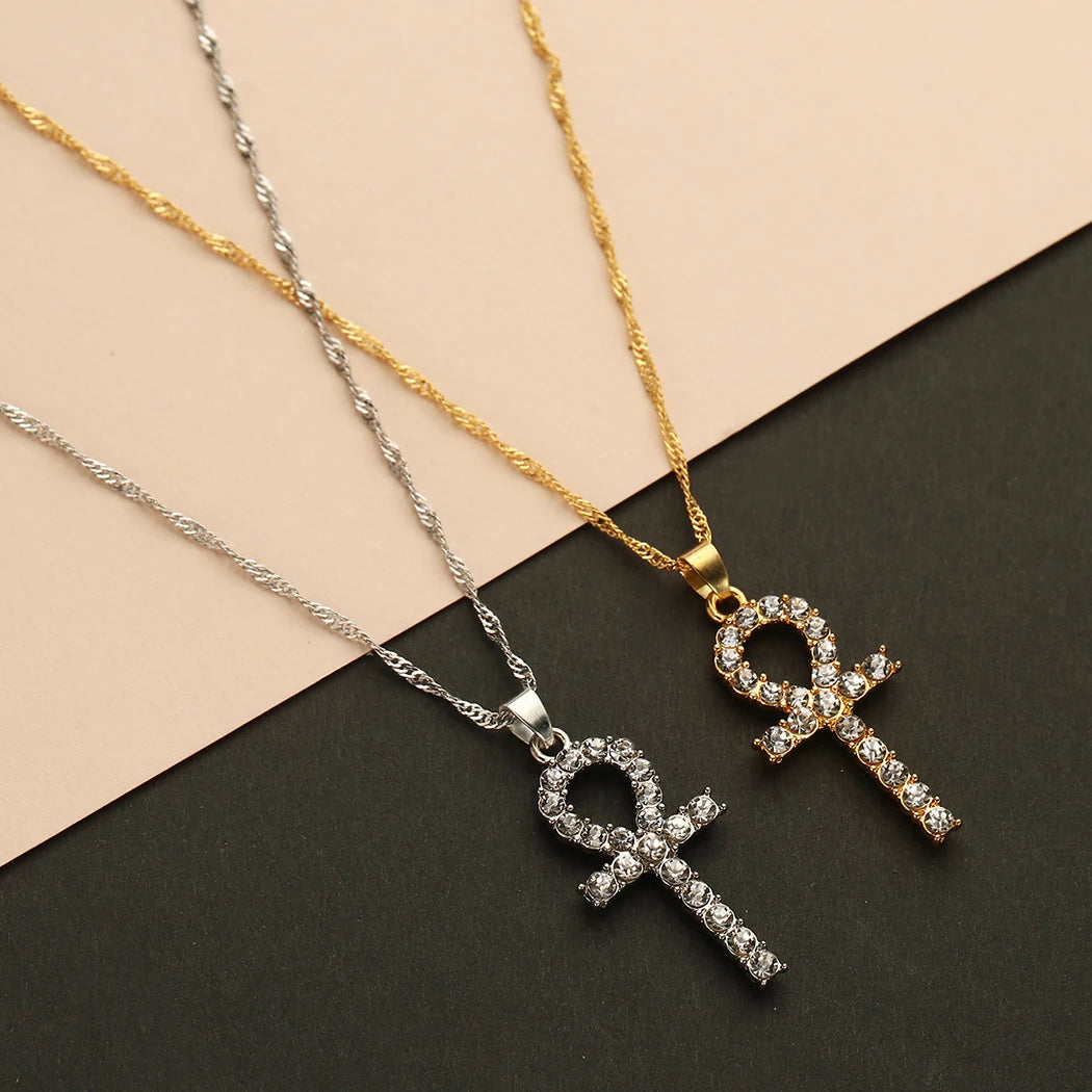 Amulet Ankh Cross Pendant Necklace