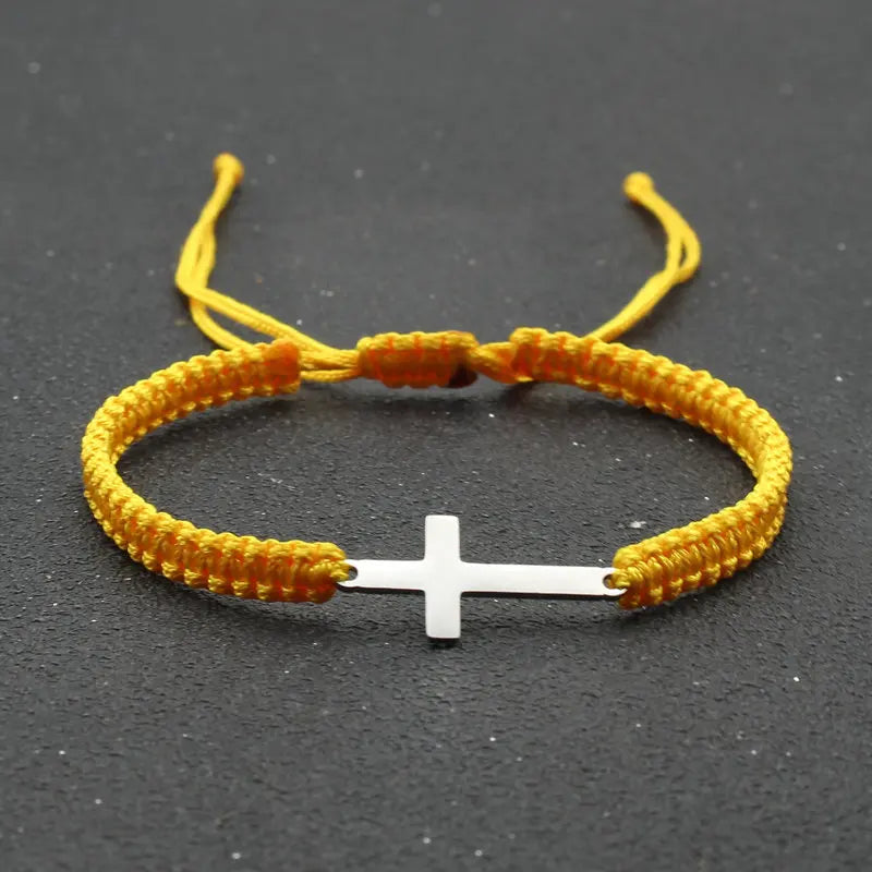 Adjustable Cross Bracelet