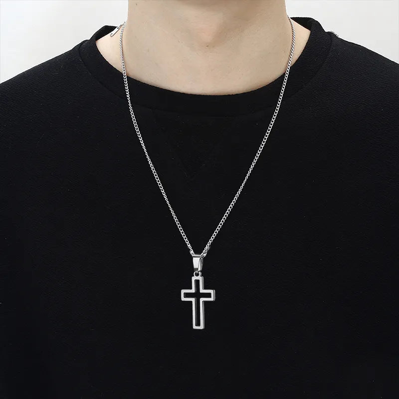 Stainless Steel Cross Pendant Necklace