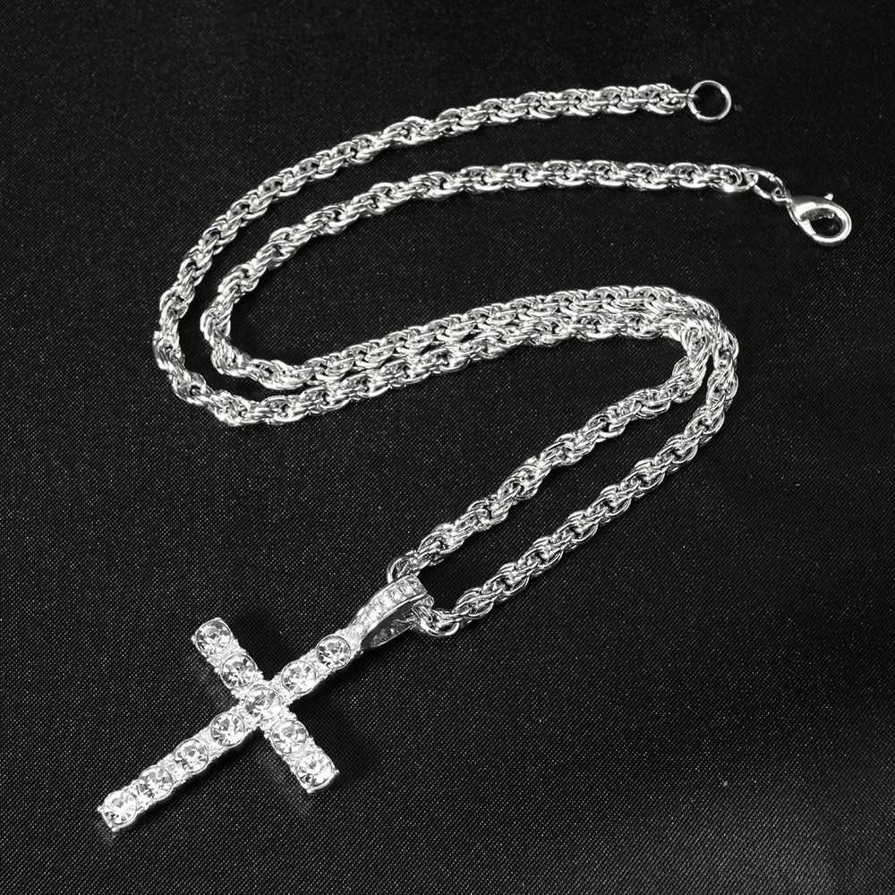 Cross necklace tennis