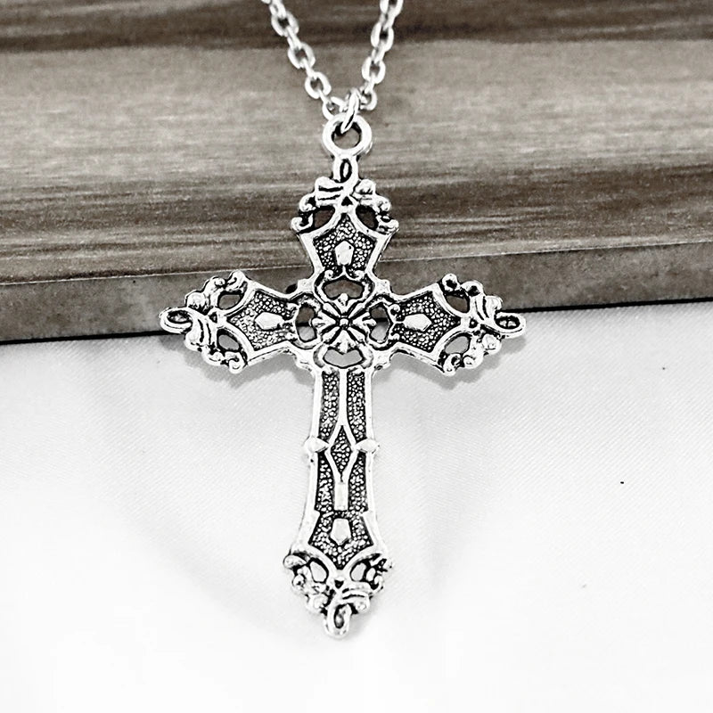 Gothic Cross Pendant Necklace
