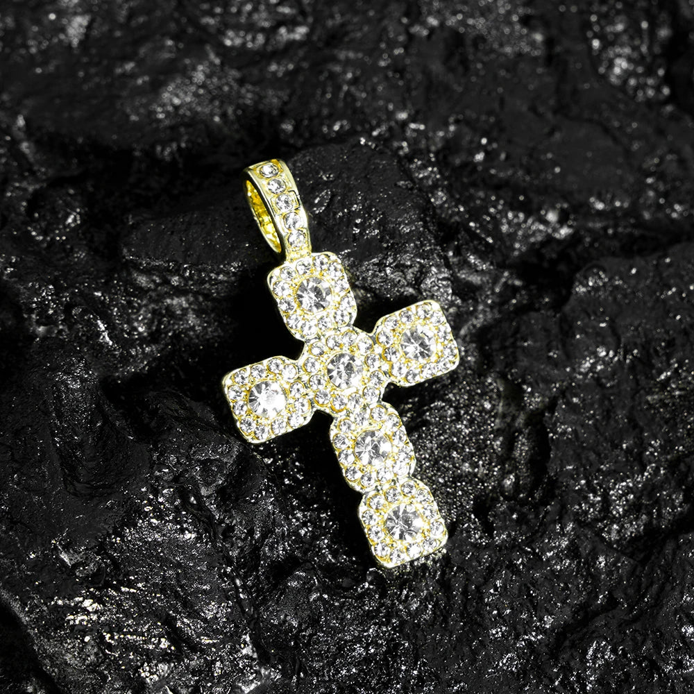 Cross necklace tennis chain