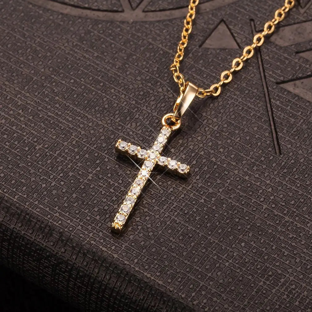 Gold/Silver Cross Pendant Necklace