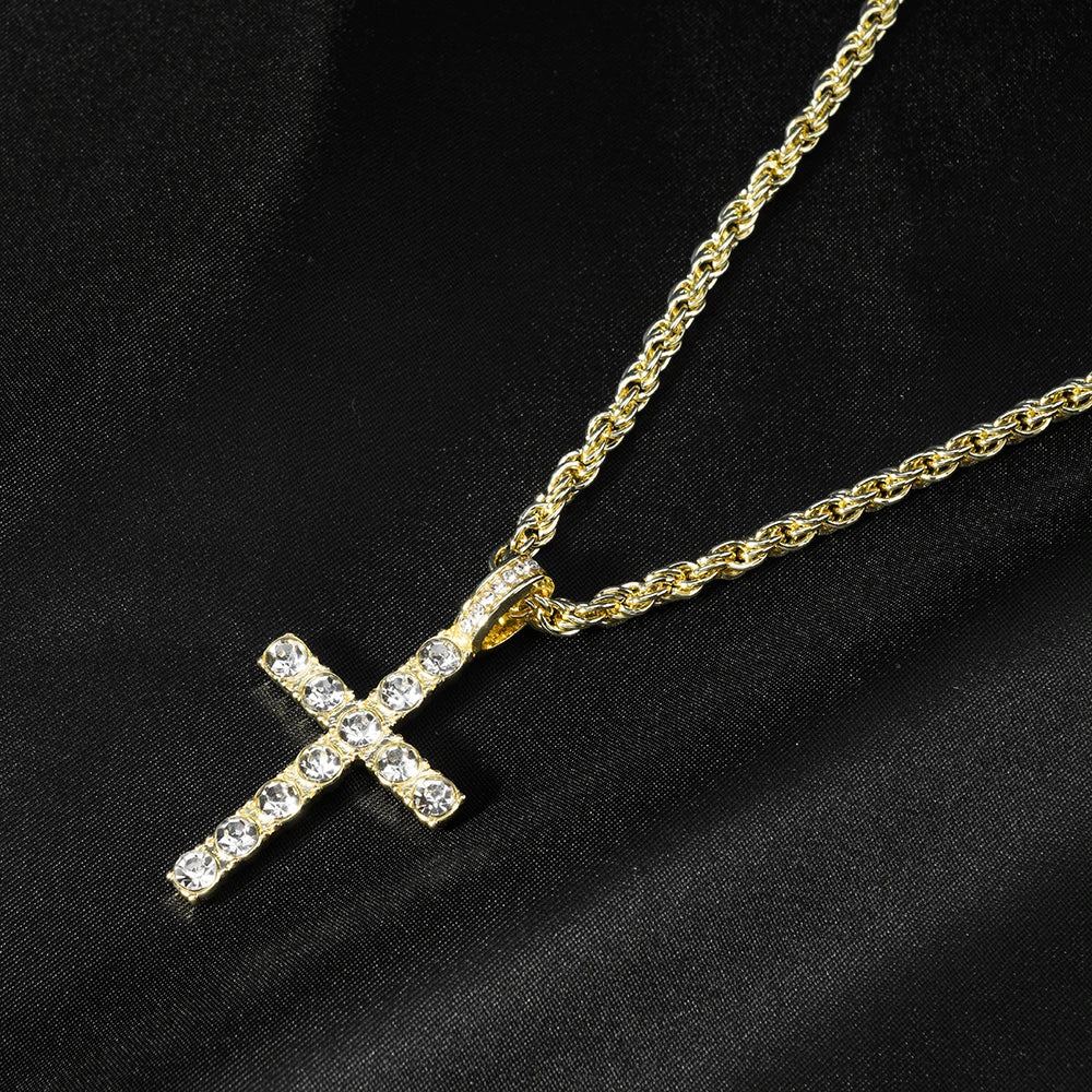 Cross necklace tennis