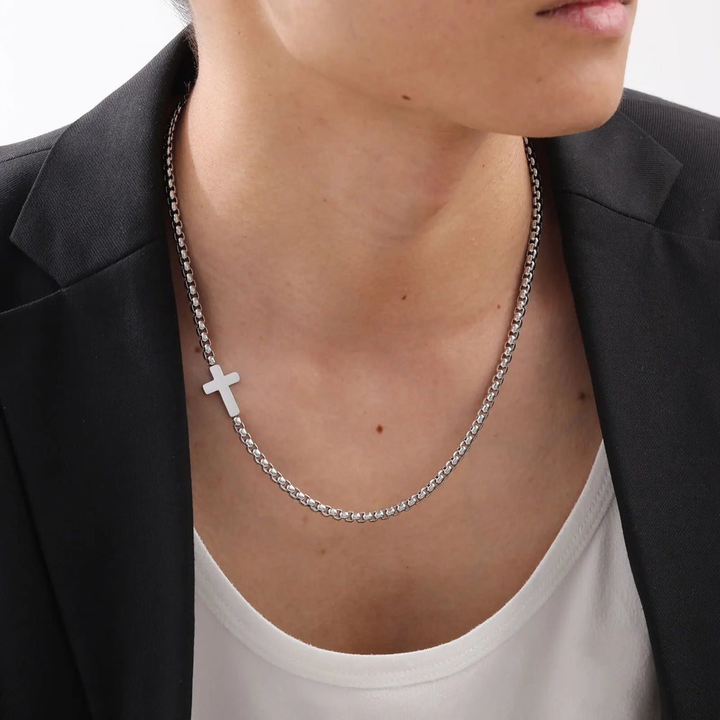 Thick chain Cross necklace