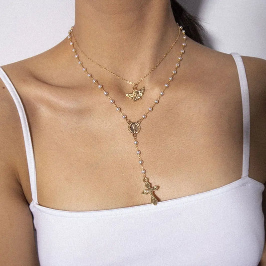 Rosary Coin Necklace