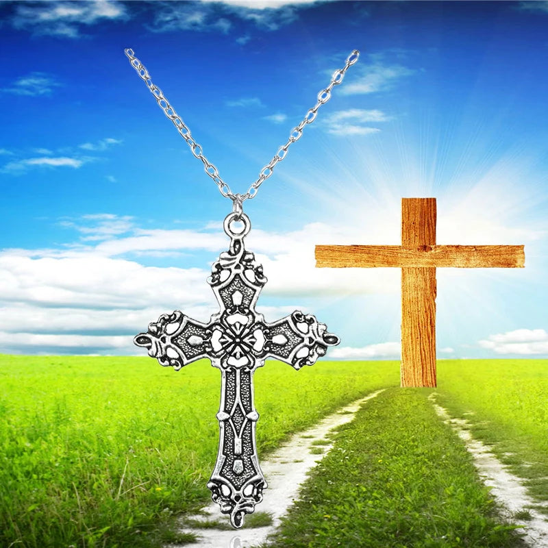 Gothic Cross Pendant Necklace