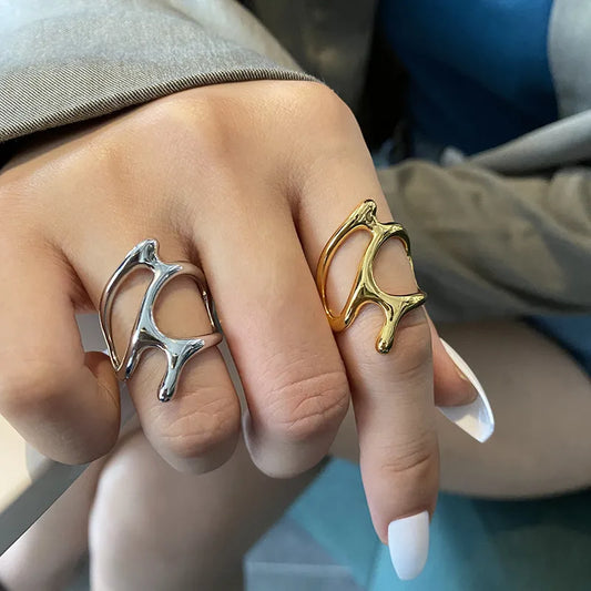 Trendy Irregular Adjustable Rings