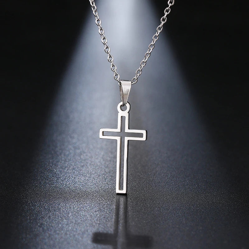 Stainless Steel Cross Pendant Necklace