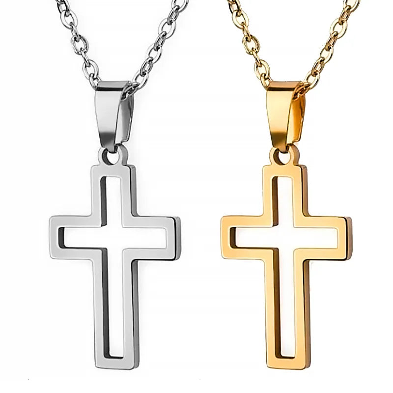 Stainless Steel Cross Pendant Necklace