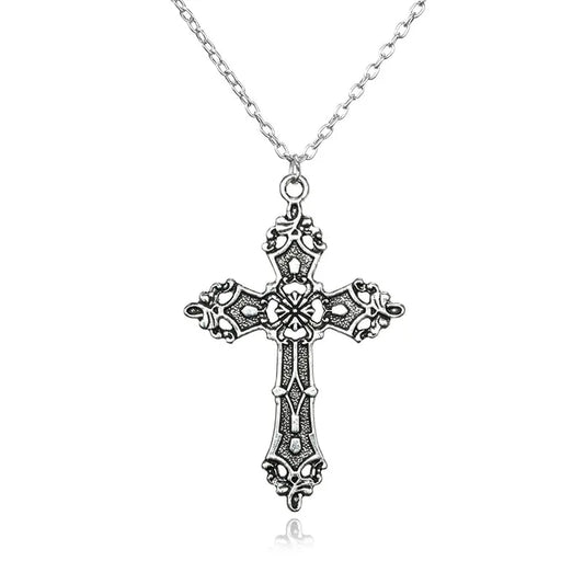 Gothic Cross Pendant Necklace