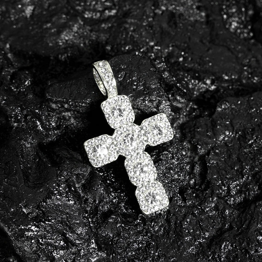 Cross necklace tennis chain