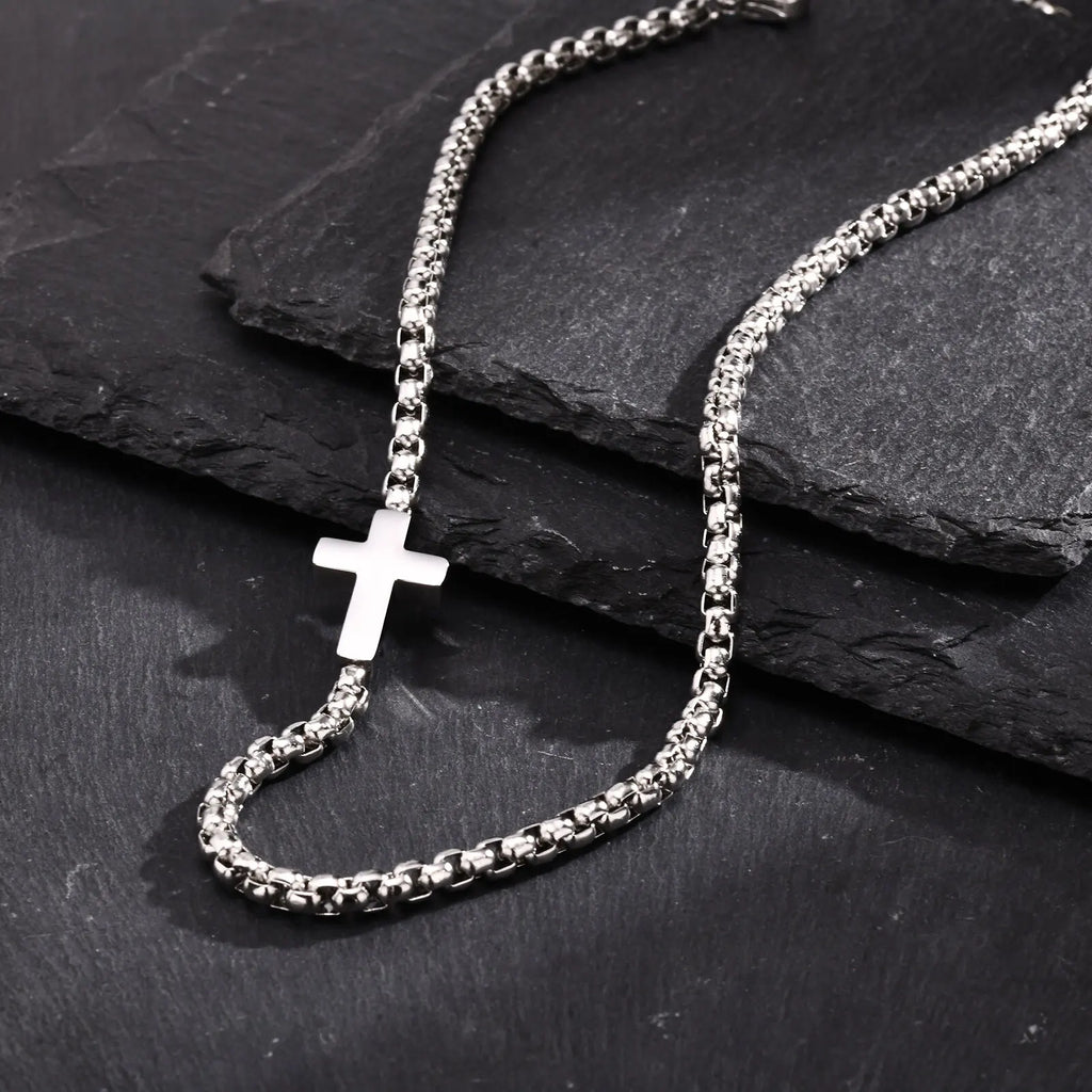 Thick chain Cross necklace