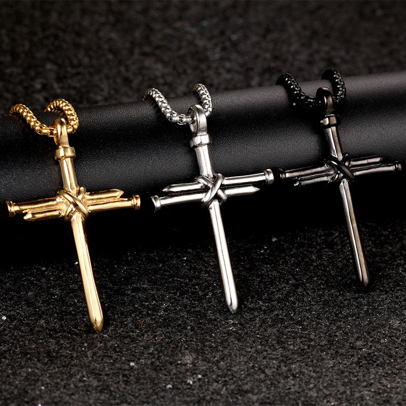 Cross Nail Necklace