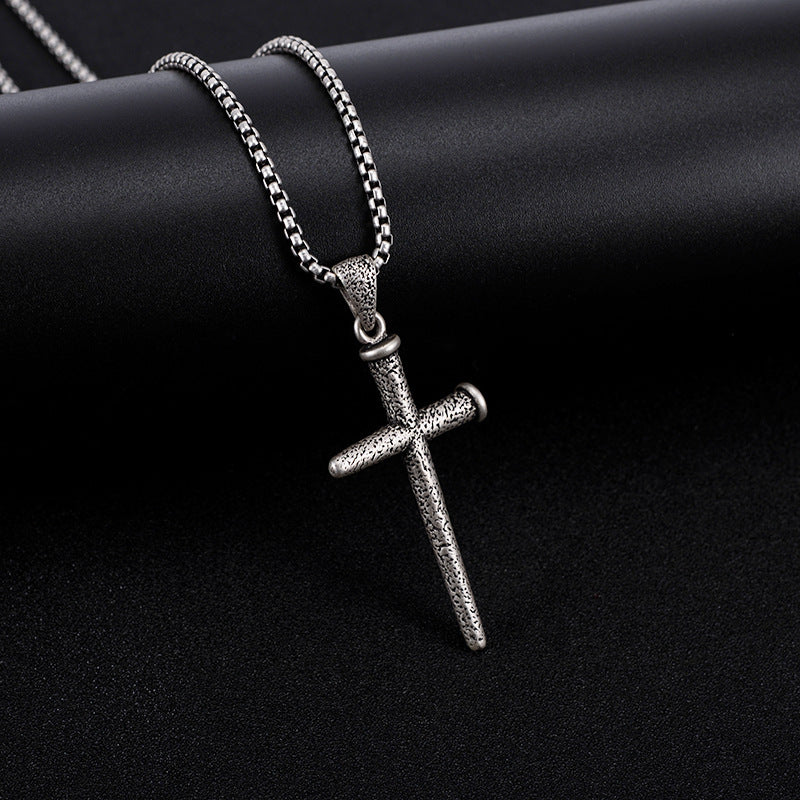 Vintage Nail Cross Necklace