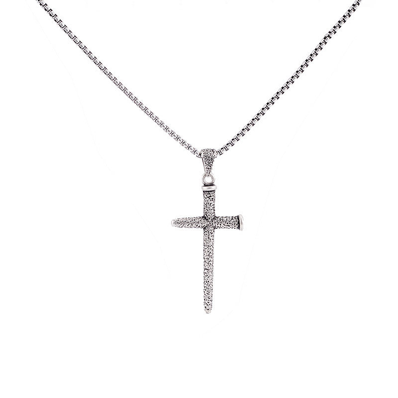 Vintage Nail Cross Necklace